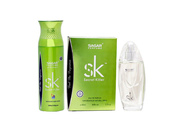 SK Green Perfume And Deodorant Combo - sagar Perfume