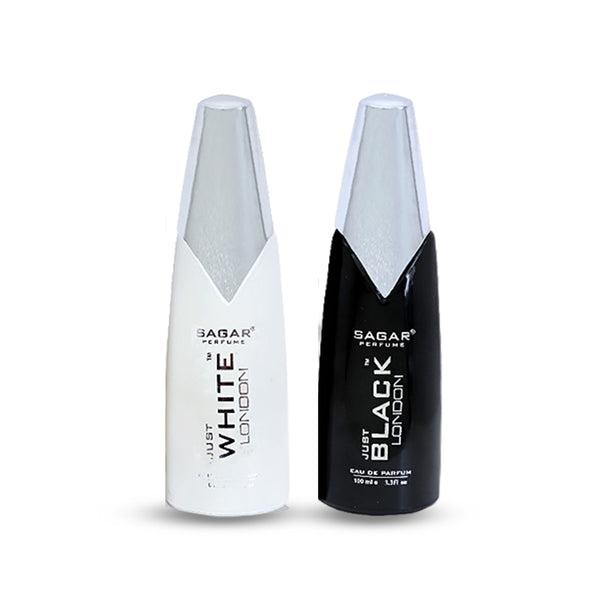 100 ML JUST WHITE LONDON & 100 ML JUST BLACK LONDON PERFUME COMBO