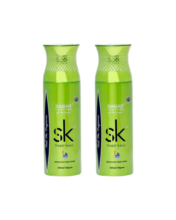 SK Green Deodorant 2 Pcs - 200 ml - sagar Perfume